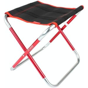 CLS Large 7075 Aluminum Alloy Outdoor Folding Stool Portable BBQ Fishing Folding Chair  Size: 30x25x31cm(Red)