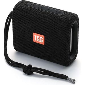 T&G TG313 Portable Outdoor Waterproof Bluetooth Speaker Subwoofer Support TF Card FM Radio AUX(Black)