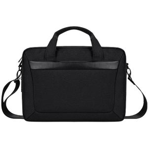 DJ06 Oxford Cloth Waterproof Wear-resistant Portable Expandable Laptop Bag for 15.6 inch Laptops  with Detachable Shoulder Strap(Black)