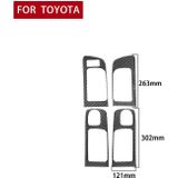 4 PCS / Set Carbon Fiber Car Door Inner Handle Decorative Sticker for Toyota Tundra 2014-2018  Left Driving