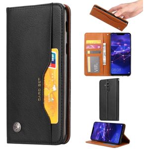 Knead Skin Texture Horizontal Flip Leather Case for Huawei Mate 20 Lite  with Photo Frame & Holder & Card Slots & Wallet(Black)