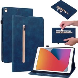 Huid voelt solide kleur ritsje slim lederen tablet hoesje voor iPad 8/7/6/5 9 7 inch