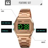SKMEI 1646 LED Digital Display Luminous Electronic Watch(Rose Gold)