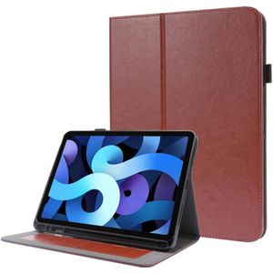 For iPad Pro 12.9 inch (2020) Crazy Horse Texture Horizontal Flip Leather Case with 2-folding Holder & Card Slot(Brown)