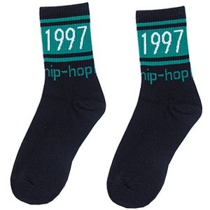 3 Pairs Street Beat Retro Hip Hop Simple Tube Socks Sports Skateboard Socks  Size:One Size(Black)
