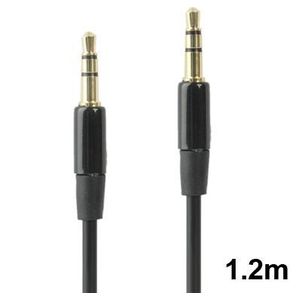 3.5mm Jack Earphone Cable for iPhone/ iPad/ iPod/ MP3  Length: 1.2m(Black)