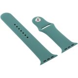 For Apple Watch Series 6 & SE & 5 & 4 40mm / 3 & 2 & 1 38mm Silicone Watch Replacement Strap  Long Section (Men)(China Red)