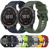 Voor Garmin Fenix 6X26mm Horizontale Textuur Siliconen Horlogeband met Removal Tool (Lime Groen)