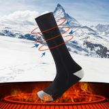 Y201 Winter Warm Tube Verwarmde Katoenen Sokken Outdoor Verwarmde Ski Sokken  Stijl: Met Batterij Box (Zwart Grijs)