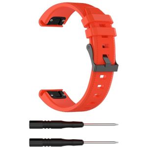For Garmin Fenix5 (22mm) Silicone Replacement Wrist Strap Watchband(Orange)