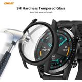 For Huawei Watch GT 2 42mm ENKAY Hat-Prince ENK-AC8201 Full Coverage PC Frosted Case + 9H Tempered Glass Protector(Transparent)