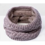 Winter Plus Velvet Thicken Warm Pullover Knit Scarf  Size:47 x 22cm(Purple)