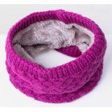 Winter Plus Velvet Thicken Warm Pullover Knit Scarf  Size:47 x 22cm(Purple)