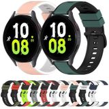 Voor Samsung Galaxy Watch5 40 mm 22 mm tweekleurige siliconen horlogeband (roze + wit)