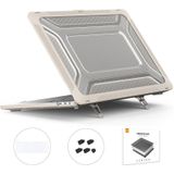 Voor MacBook Pro 16 A2141 ENKAY Hat-Prince 3 in 1 Beschermende Beugel Case Cover Hard Shell met TPU Toetsenbord Film/Anti-stof Pluggen  Versie: EU (Khaki)