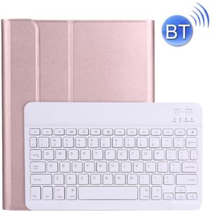 A11B 2020 Ultra-thin ABS Detachable Bluetooth Keyboard Protective Case for iPad Pro 11 inch (2020)  with Pen Slot & Holder (Rose Gold)