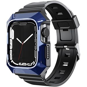 Voor Apple Watch SE 2023 44 mm PC Robuuste behuizing Geïntegreerde TPU-horlogeband