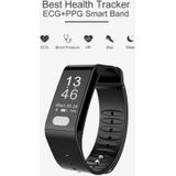 TLW T6 Fitness Tracker 0.96 inch OLED Display Wristband Smart Bracelet  Support Sports Mode / ECG / Heart Rate Monitor / Blood Pressure / Sleep Monitor (Black)