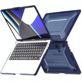 Voor MacBook Pro 14.2 A2442 ENKAY Hat-Prince 3 in 1 Beschermende Beugel Case Cover Hard Shell met TPU Keyboard Film/Anti-stof Pluggen  Versie: EU (Blauw)