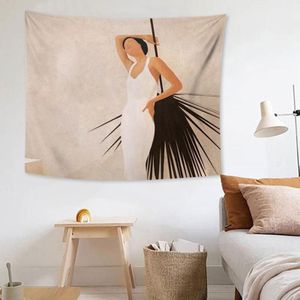 Fabric Tapestry Exaggerated Abstract Style Hanging Background Covering Cloth  Size: 150x130cm(Illustration 03)