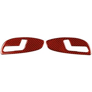 Car Carbon Fiber Seat Adjustment Panel Decorative Sticker for Chevrolet Camaro 2017-2019 Left and Right Drive Universal (Red)