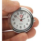 Portable Silicone Nurse Round Quartz Wristwatch Watch with Pin(Red)