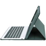 Voor iPad 10th Gen 10.9 2022 YA10B Lamsvacht Textuur Bluetooth Toetsenbord Lederen Tablet Case met Pen Slot (Donkergroen)