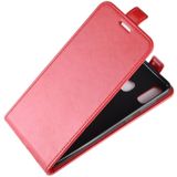 R64 Texture Vertical Flip Leather Case for Galaxy A20e  with Card Slots & Photo Frame (Red)