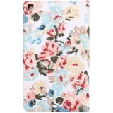 Dibase Flower Pattern Cloth Surface Horizontal Flip PC + PU Leather Case with Holder & Card Slots & Sleep / Wake-up Function For Galaxy Tab A 8.0 inch (2019) / T290 / T295(White)