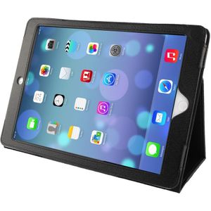 Litchi Texture Flip Leather Case with Holder & Sleep / Wake-up Function for iPad Air(Black)