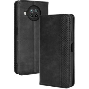 For Xiaomi Mi 10T Lite 5G / Redmi Note 9 Pro 5G Magnetic Buckle Retro Crazy Horse Texture Horizontal Flip Leather Case  with Holder & Card Slots & Photo Frame(Black)