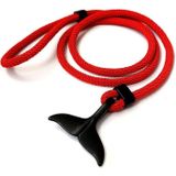 5 stuks walvisstaart gevlochten hand touw dubbele live gesp verstelbare armband (rode wijn)