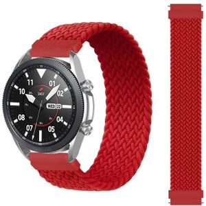 For Samsung Galaxy Watch Active / Active2 40mm / Active2 44mm Adjustable Nylon Braided Elasticity Replacement Strap Watchband  Size:155mm(Red)