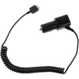 Micro USB V3.0 Coiled Cable Car Charger for Galaxy Note III / N9000  Cable Length: 40cm (can be extended up to 120cm)  Black