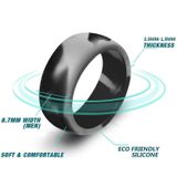 SiR013 8 7 mm gebogen siliconen ring voor buitensporten  maat: nr. 7