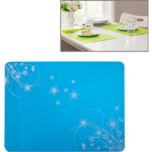 40x30cm anti-skidding silicone warmte-isolatie mat voor voedsel schotel/drank/oven/Kid tabel (blauw)