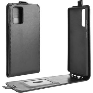 For Samsung Galaxy Note20 R64 Texture Single Vertical Flip Leather Protective Case with Card Slots & Photo Frame(Black)