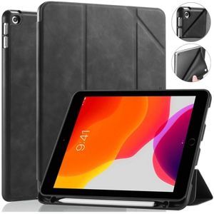 For iPad 10.2 inch DG.MING See Series Horizontal Flip Leather Case with Holder & Pen Holder(Black)