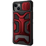 Voor iPhone 14 Plus NILLKIN Sliding Camera Cover Design TPU + PC Phone Case (Rood)