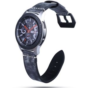 22mm Leather strap For Huawei Watch GT2e / GT2 46mm(Black)