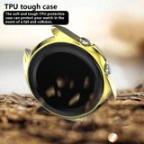 For Samsung Galaxy Watch 3 45mm Electroplating Hollow Half-pack TPU Protective Case(Golden)