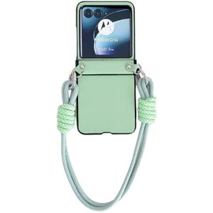 Voor Motorola Razr 40 Ultra Morandi lederen textuur telefoonhoes met riem