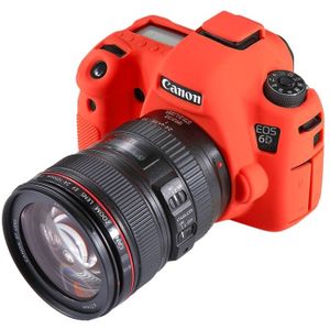 PULUZ Soft Silicone Protective Case for Canon EOS 6D(Red)