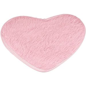 Heart Shape Non-slip Bath Mats Kitchen Carpet Home Decoration  Size:30*40CM(Pink)
