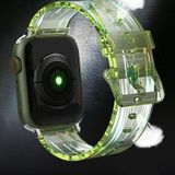 Kleurrijke transparante siliconen horlogeband voor Apple Watch Series 7 45 mm / 6 & SE & 5 & 4 44mm / 3 & 2 & 1 42mm