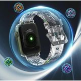 Kleurrijke transparante siliconen horlogeband voor Apple Watch Series 7 45 mm / 6 & SE & 5 & 4 44mm / 3 & 2 & 1 42mm