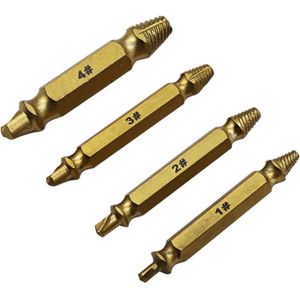 4 in 1 Screw Extractor Drill Bits Tool Broken Bolt Remover(1#  2#  3#  4#)  with Plastic Case