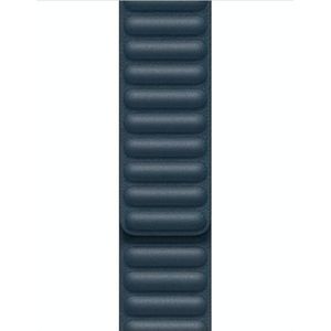 For Apple Watch Series 6 & SE 5 & 4 40mm / 3 & 2 & 1 38mm Leather Replacement Strap Watchband(Blue)