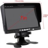 K0164 7 inch HD Car 18 IR Night Vision Rear View Backup Four Cameras Rearview Monitor