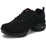 Zachte bodem mesh ademend moderne dansschoenen heightening schoenen voor vrouwen  schoenmaat: 38 (876 zwart)